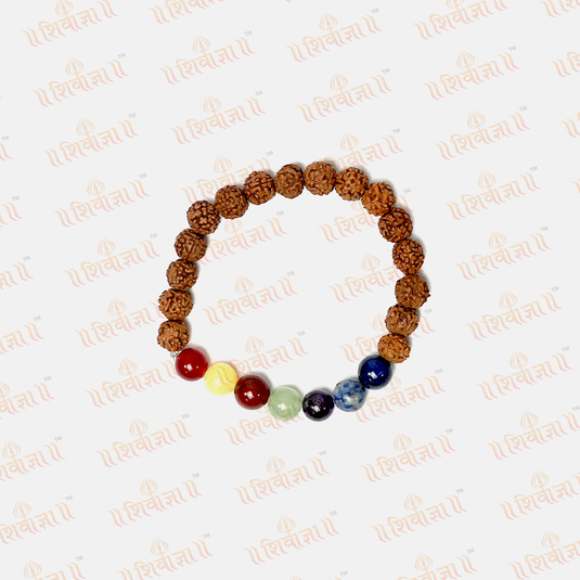 Rudrakasha + 7 Chakra Bracelet