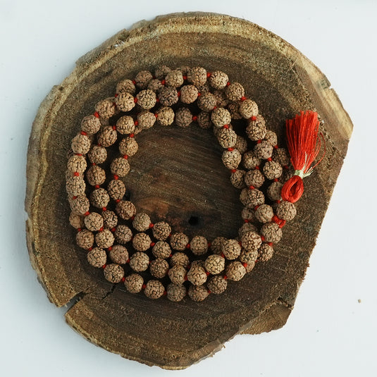 5 Mukhi Rudraksh Jaap Mala (Red String)