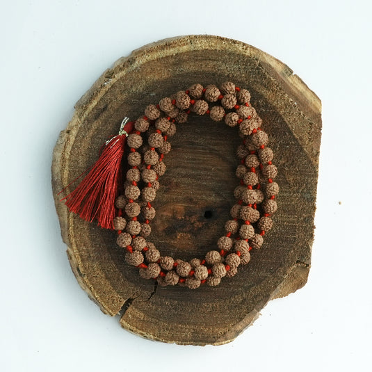 5 Mukhi Rudraksh Jaap Mala (Red String)