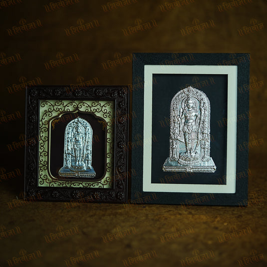 Shri Ram Lalla Silver Frame + Shri Ram Aaradhna Combo