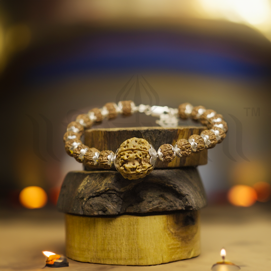 5 Mukhi Pure Silver Bhagyagraha Bracelet