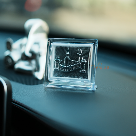 Mahakaal Silver Car Dashboard Stand