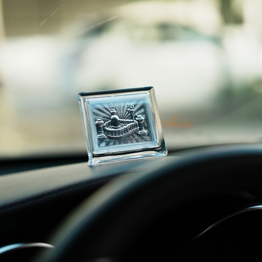 Mahakaal Silver Car Dashboard Stand