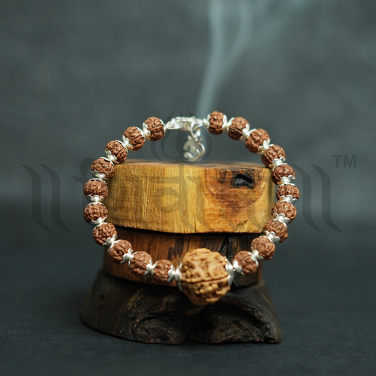 7+5 Mukhi Pure Silver Bhagyagraha Bracelet